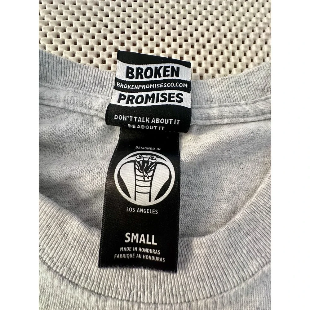Broken Promises T Shirt Men Size S Grim Reaper Last Time Grey Graphic Roses Love